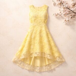 Alex Marie Yellow Floral Dress